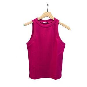 NEW GIZIA women's scoop neck top in magenta
